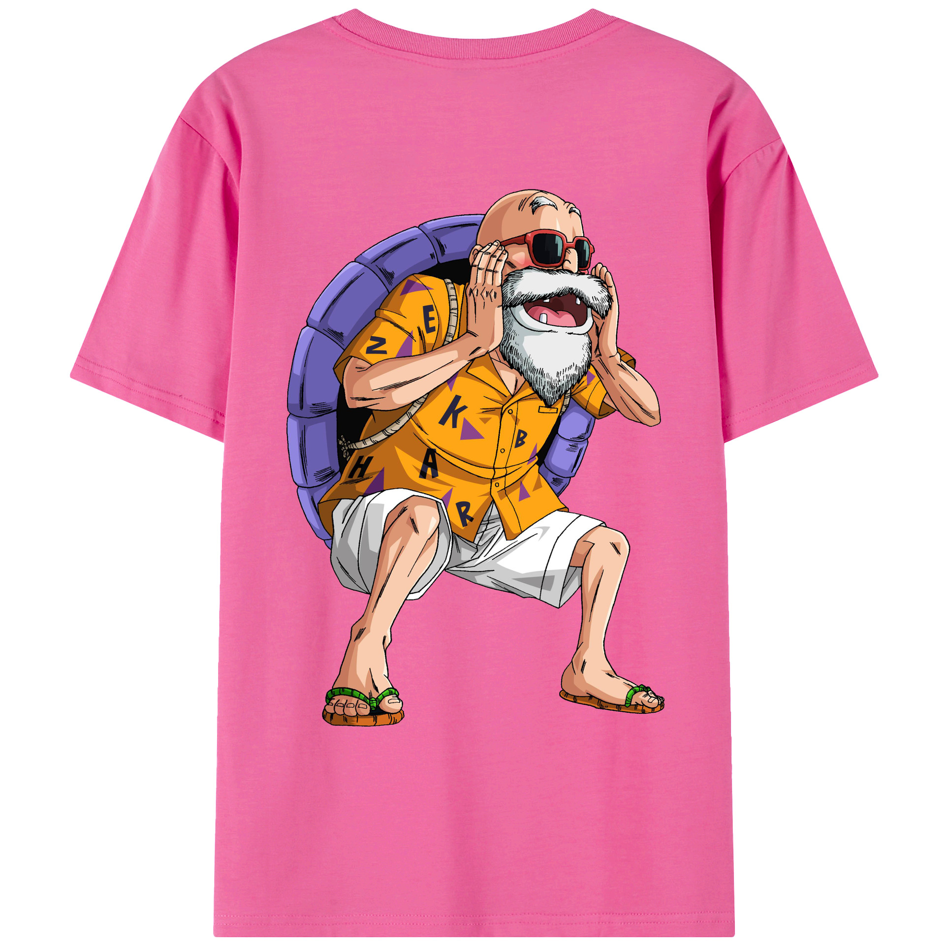 （画像用） ドラゴンボール 亀仙人（かめせんにん） DRAGON BALL Master Roshi Kame Sennin レディース半袖Tシャツ(バックプリント)